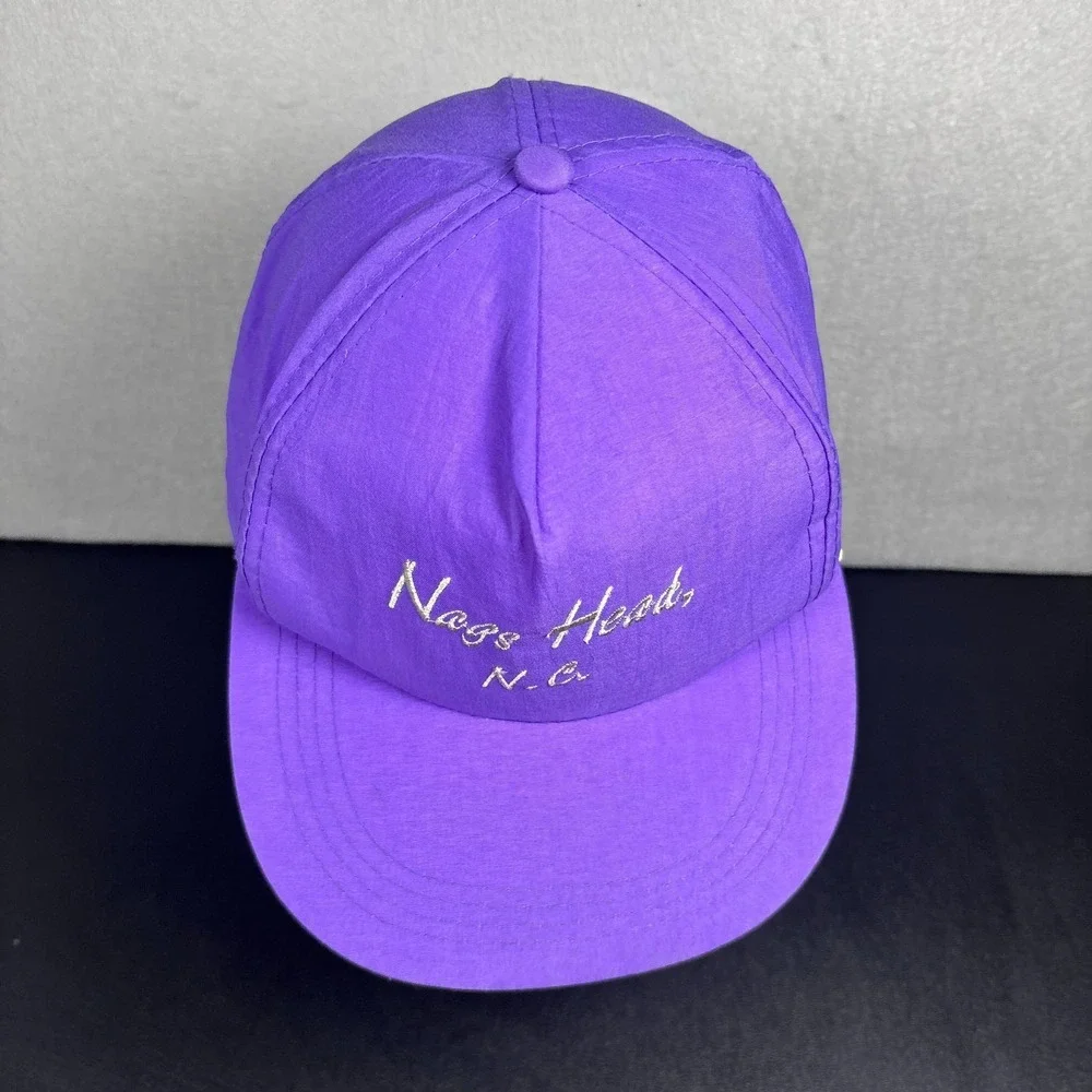 Vintage Nags Head NC Hat Cap Purple Souvenir North Carolina Outer Banks OBX